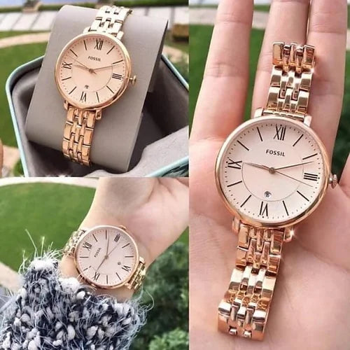 Fossil Jacqueline Rose-Tone Ladies Stainless Steel Watch