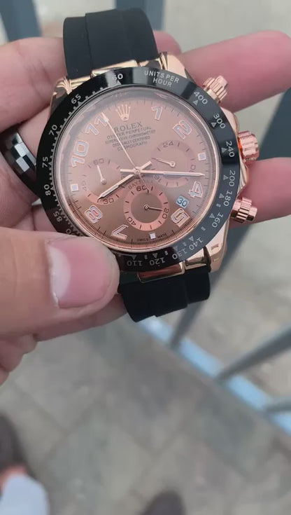 Rolex Cosmograph Daytona Brown Dial Analog Quartz Men's Watch